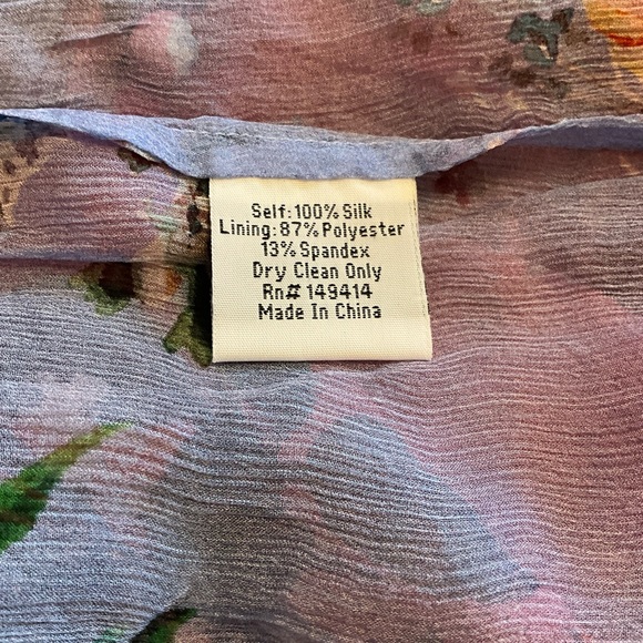 NWT$358 Johnny Was Jade Adore Silk Chiffon Mini Dress SMALL - Picture 13 of 13